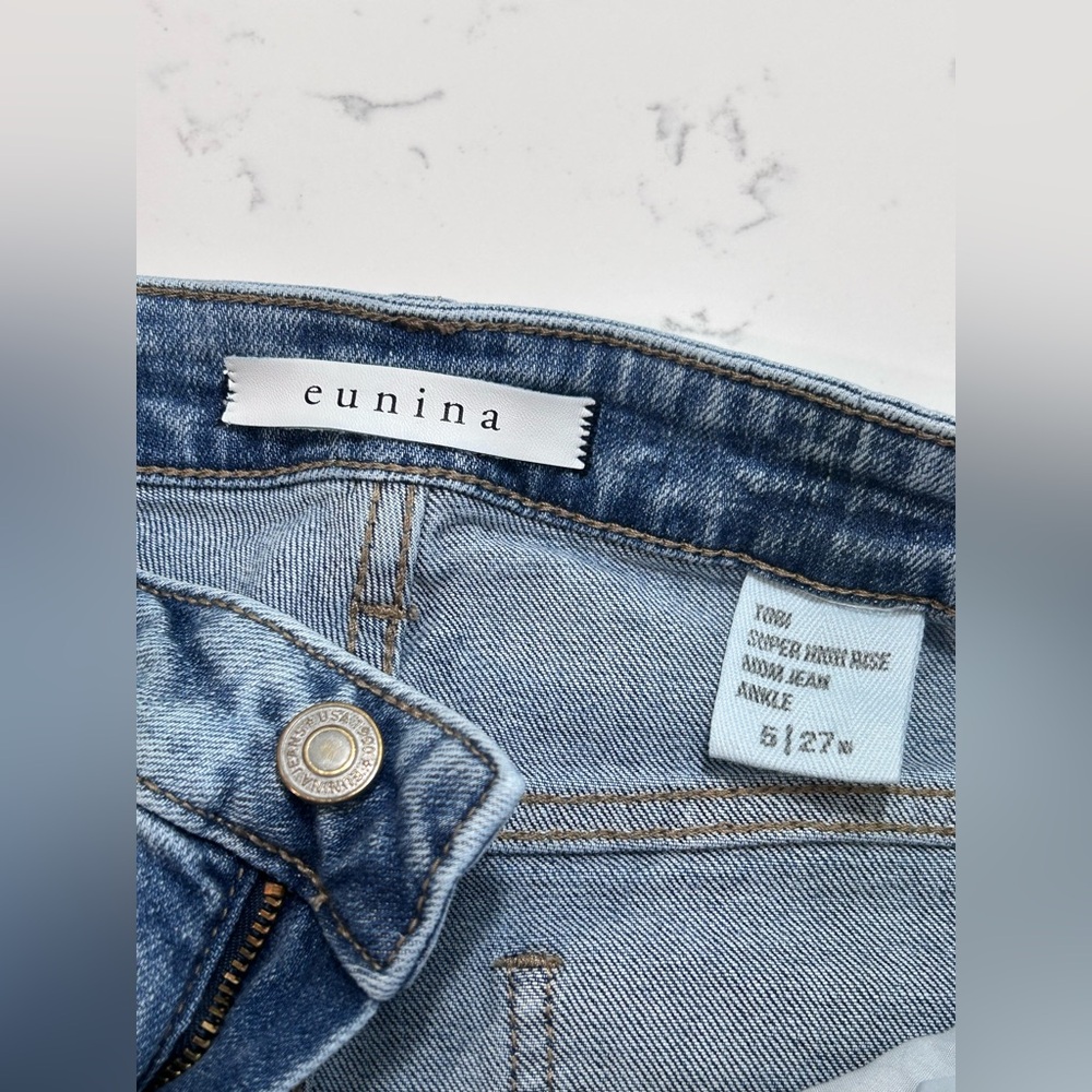 ❥𝐞𝐮𝐧𝐢𝐧𝐚: Super High Rise Mom Jean Ankle - Picture 7 of 10